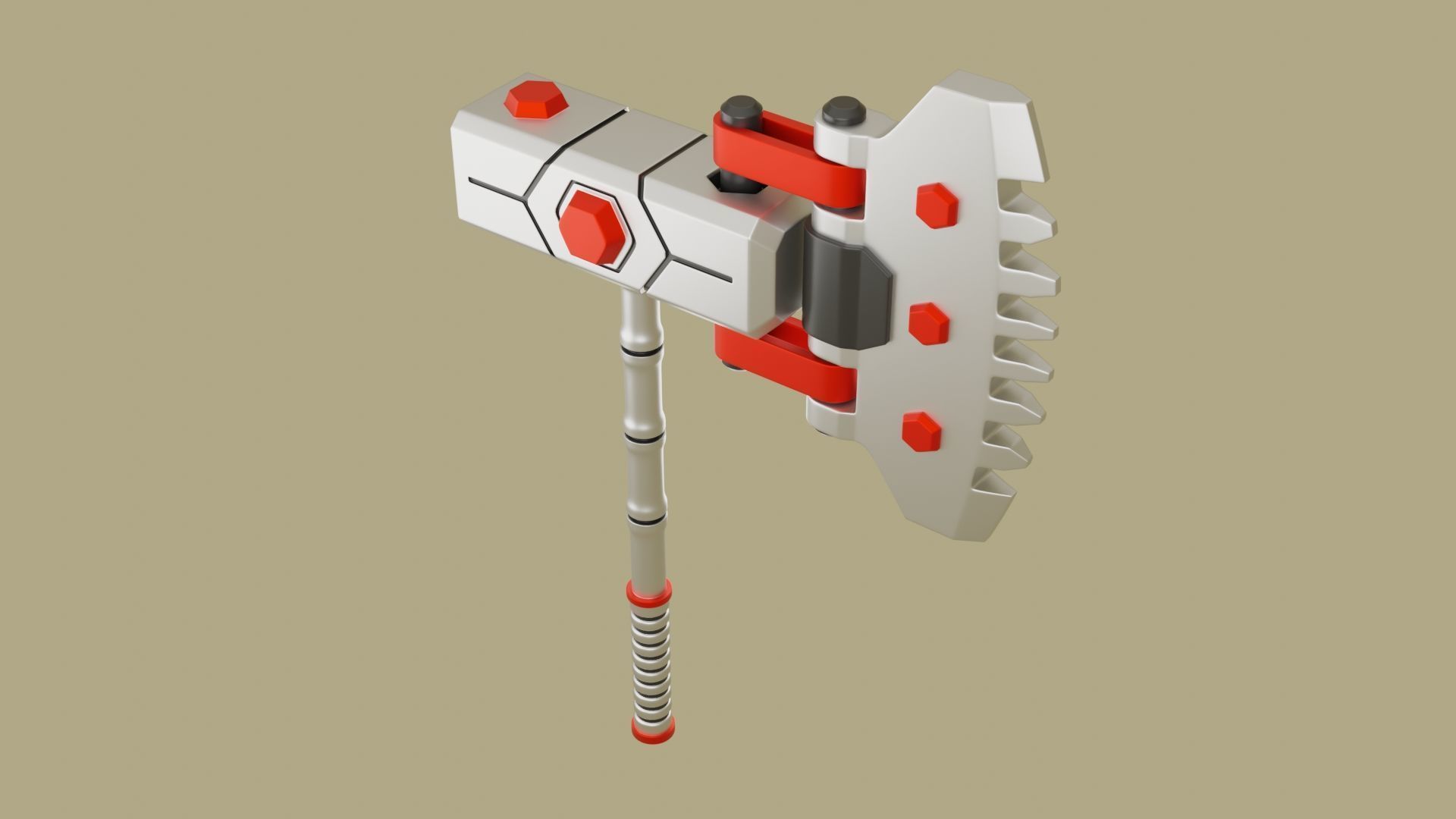 Sci Fi Hammer 04 3D print model_3