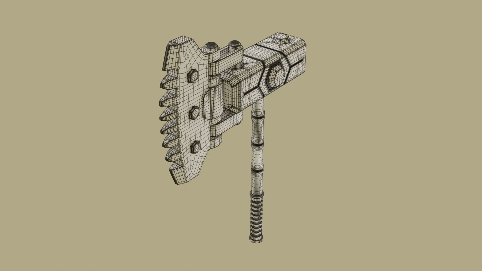 Sci Fi Hammer 04 3D print model_8