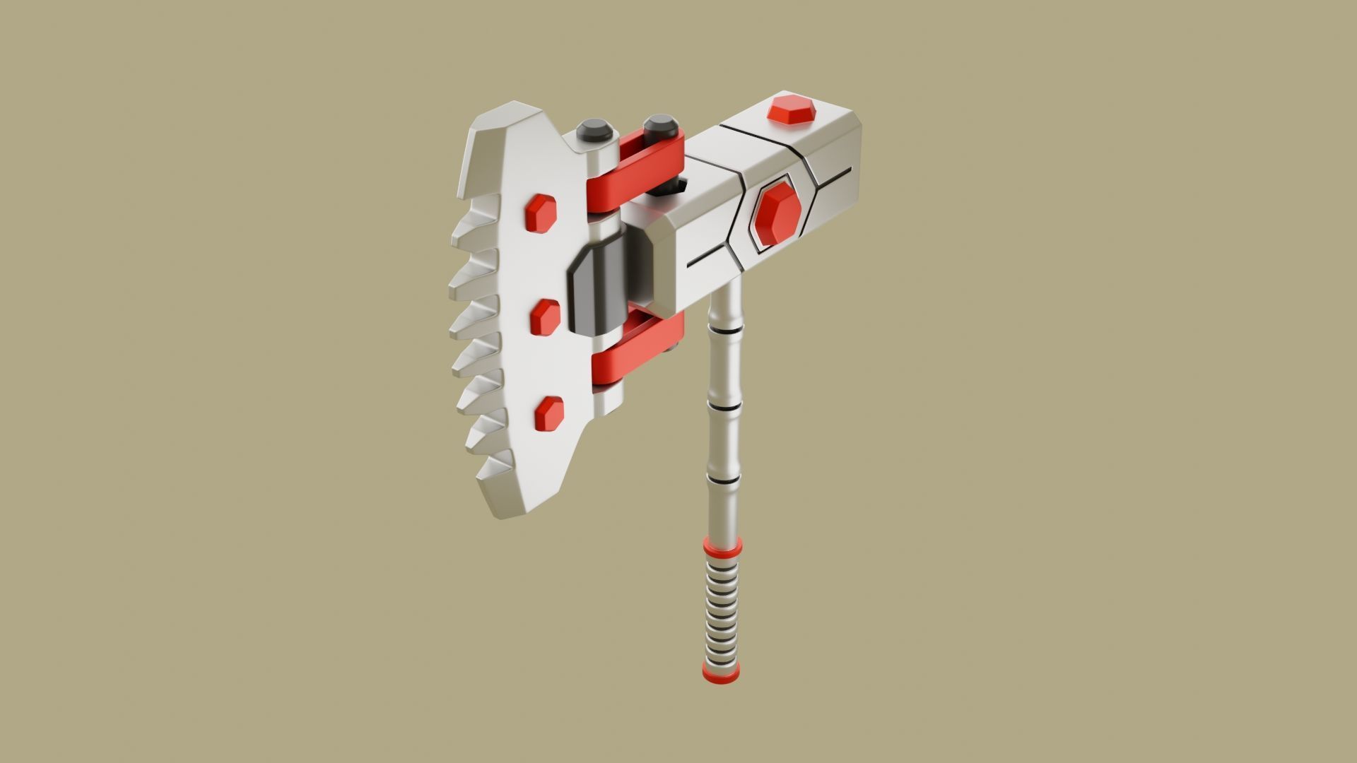 Sci Fi Hammer 04 3D print model_4