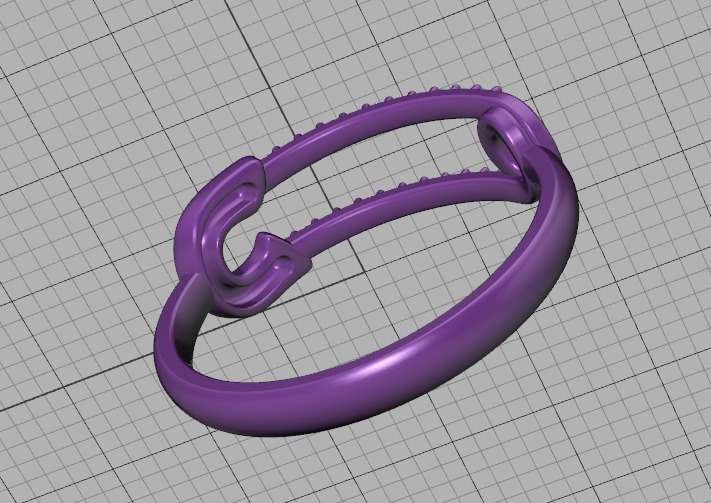 Pin Diamond Ring Lucky Symbol Ring 3D model 3D print model_44