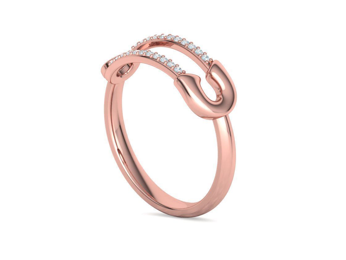 Pin Diamond Ring Lucky Symbol Ring 3D model 3D print model_27