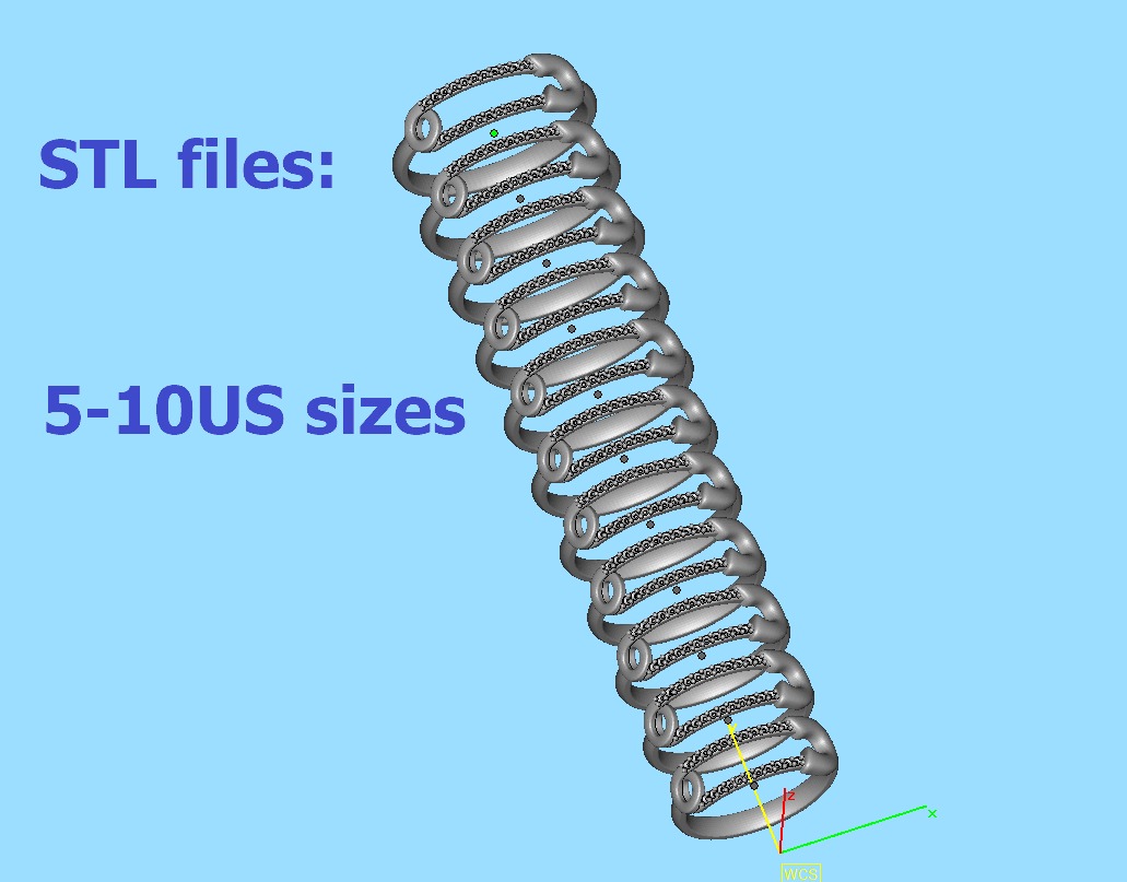 Pin Diamond Ring Lucky Symbol Ring 3D model 3D print model_10