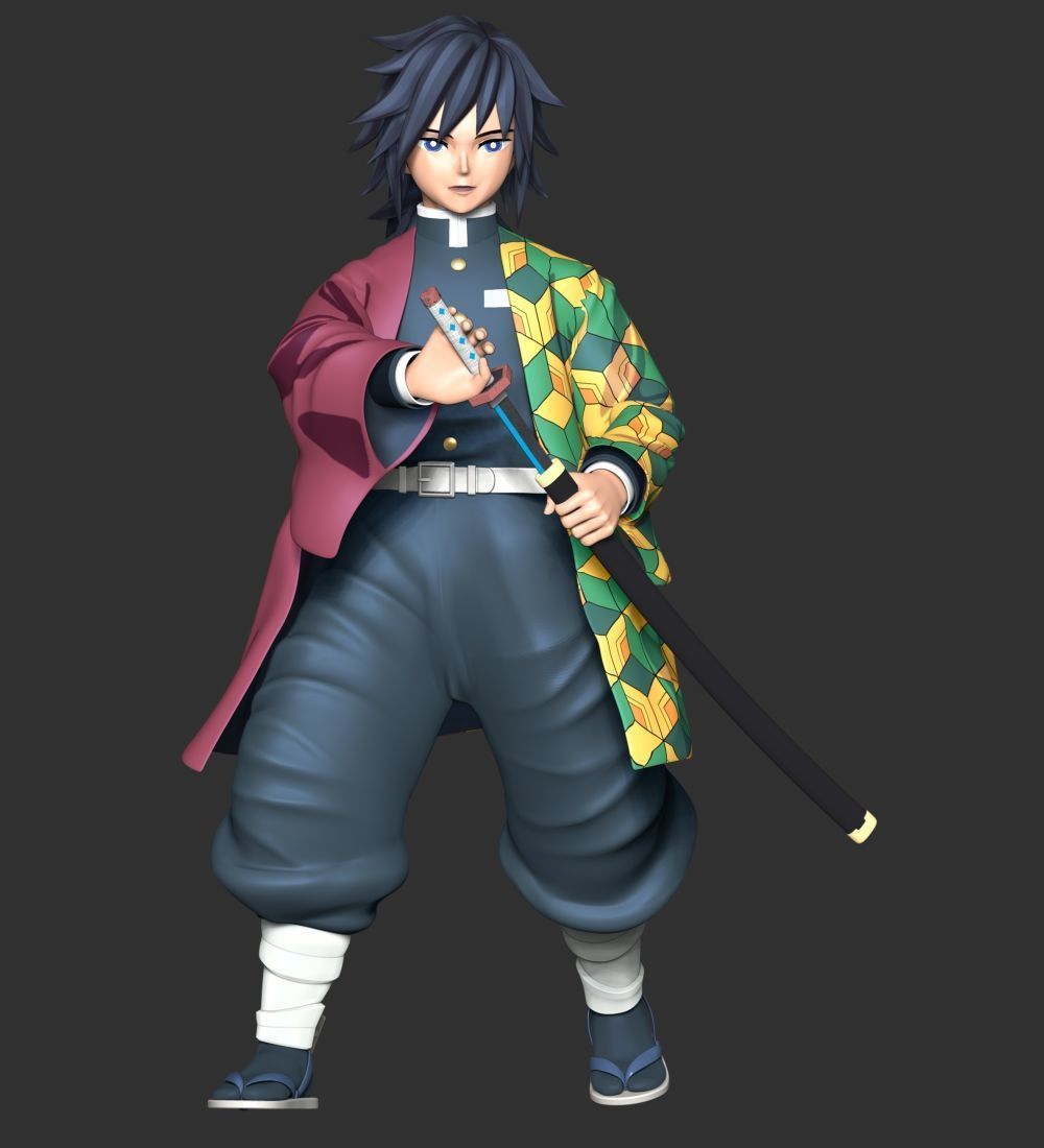 Giyu Tomioka - Demon Slayer Kimetsu no Yaiba 3D print model_5