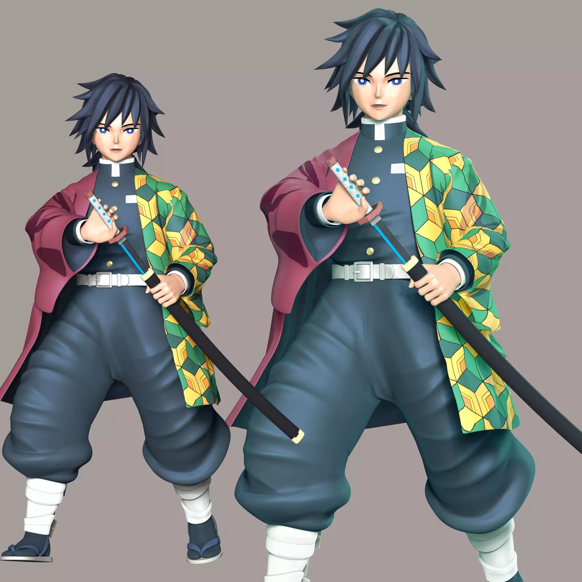 Giyu Tomioka - Demon Slayer Kimetsu no Yaiba 3D print model_0