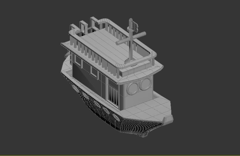Toon Tug Low-poly 3D model_6