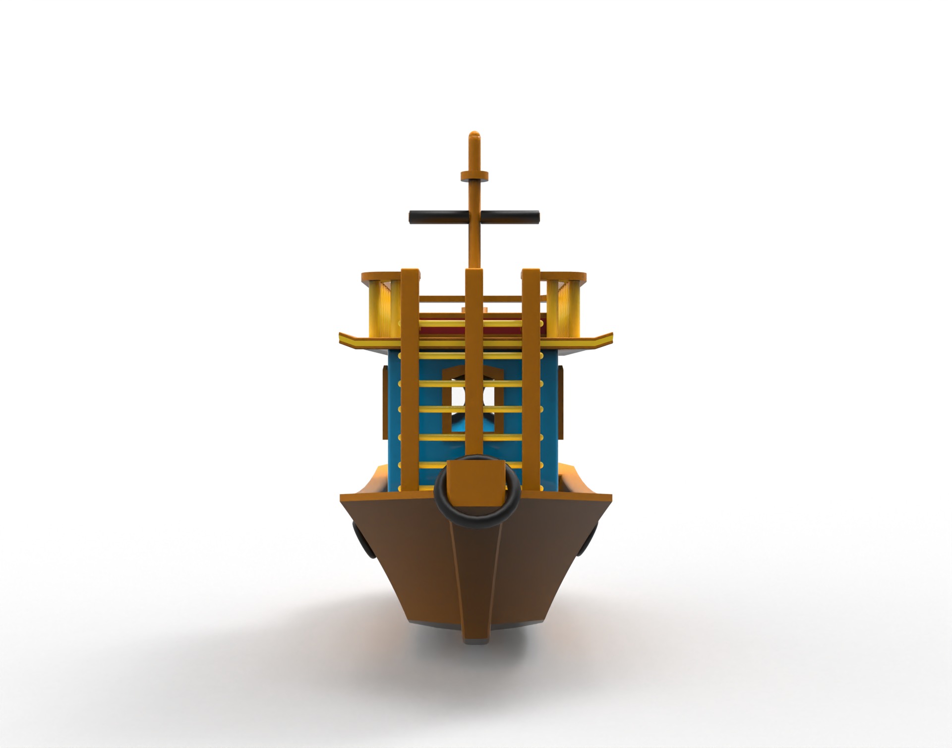 Toon Tug Low-poly 3D model_2