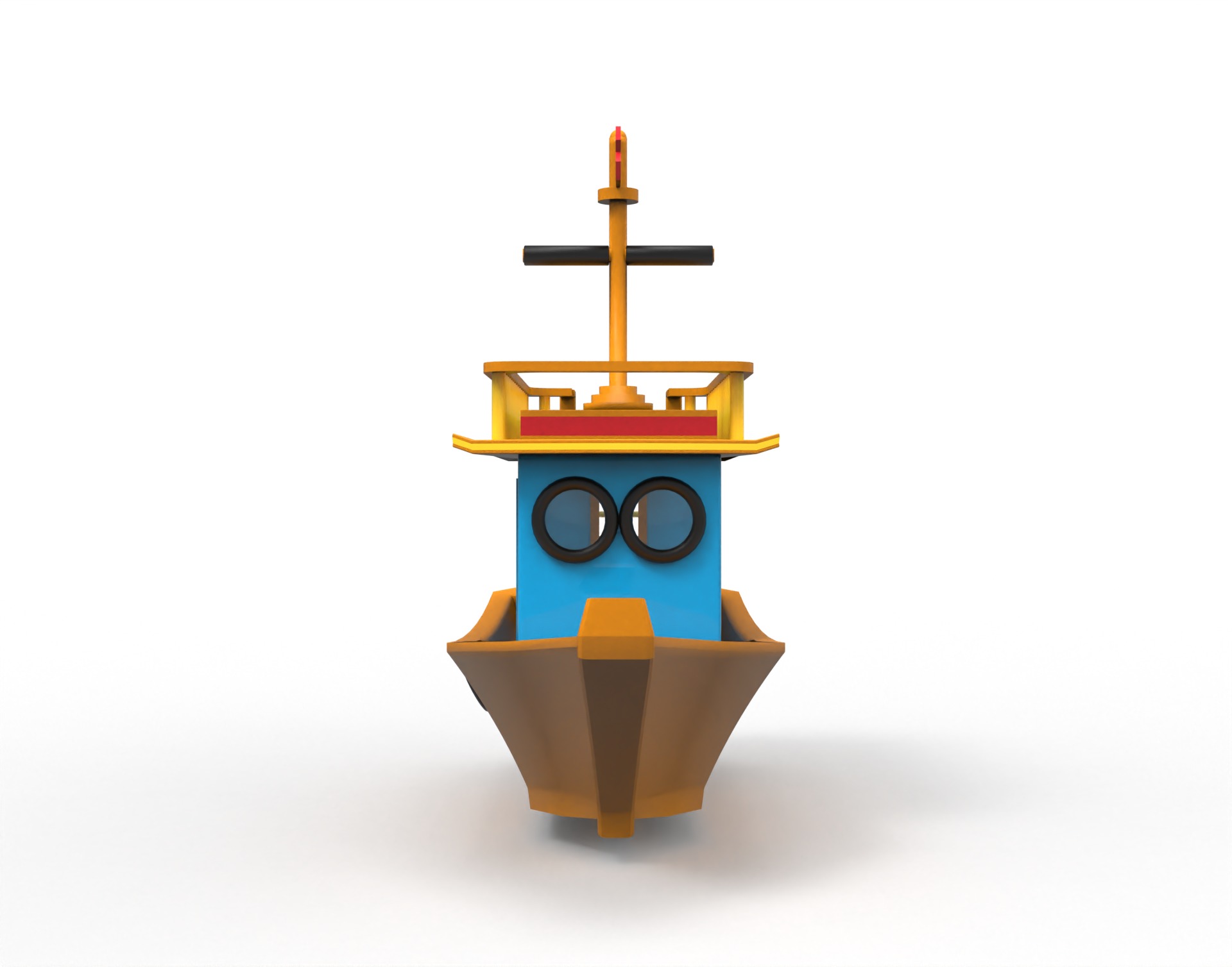 Toon Tug Low-poly 3D model_3