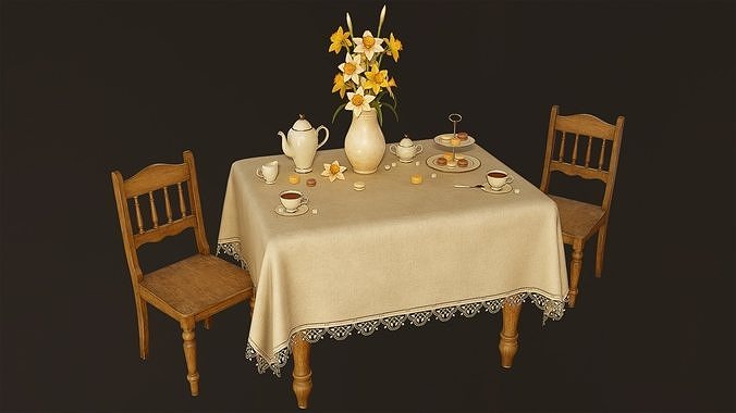 Victorian Kitchen Props Pack Low-poly 3D model 3