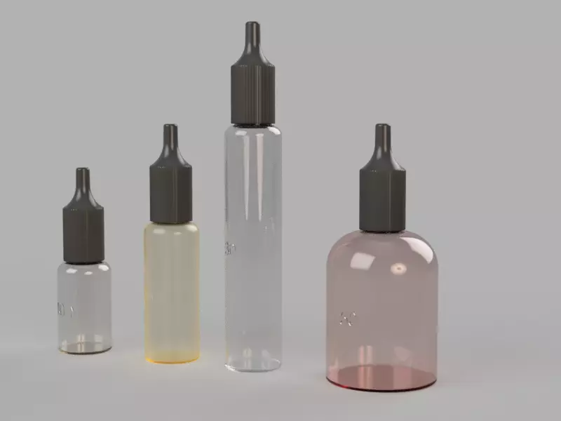 Dropper Bottle Set 3D print model_0