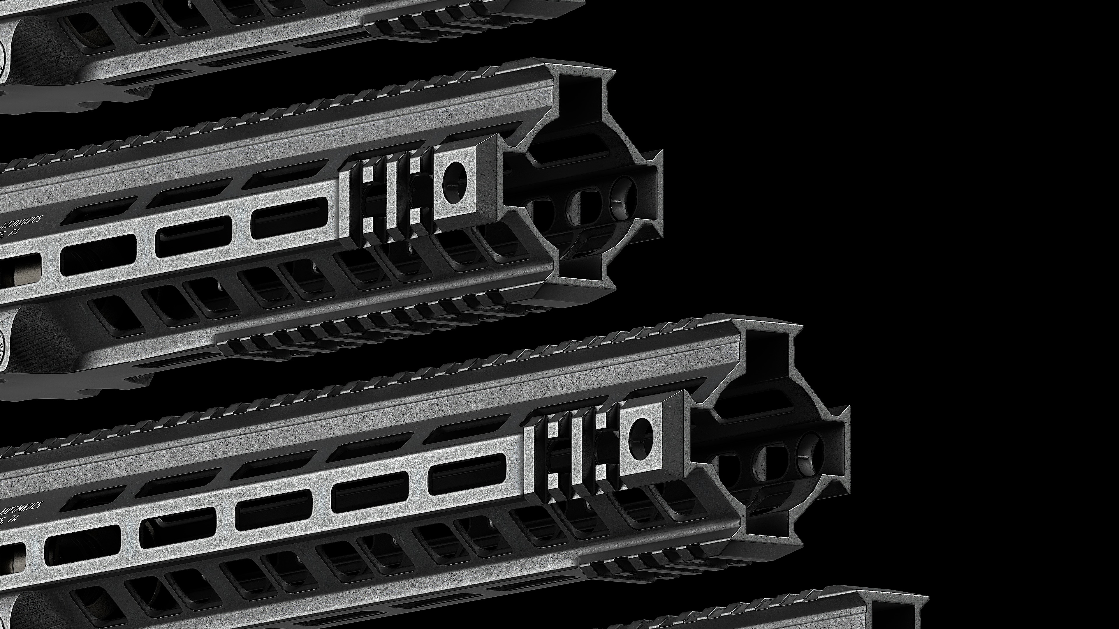 Geissele Super Modular Rail MK4 M-LOK Low-poly 3D model_4