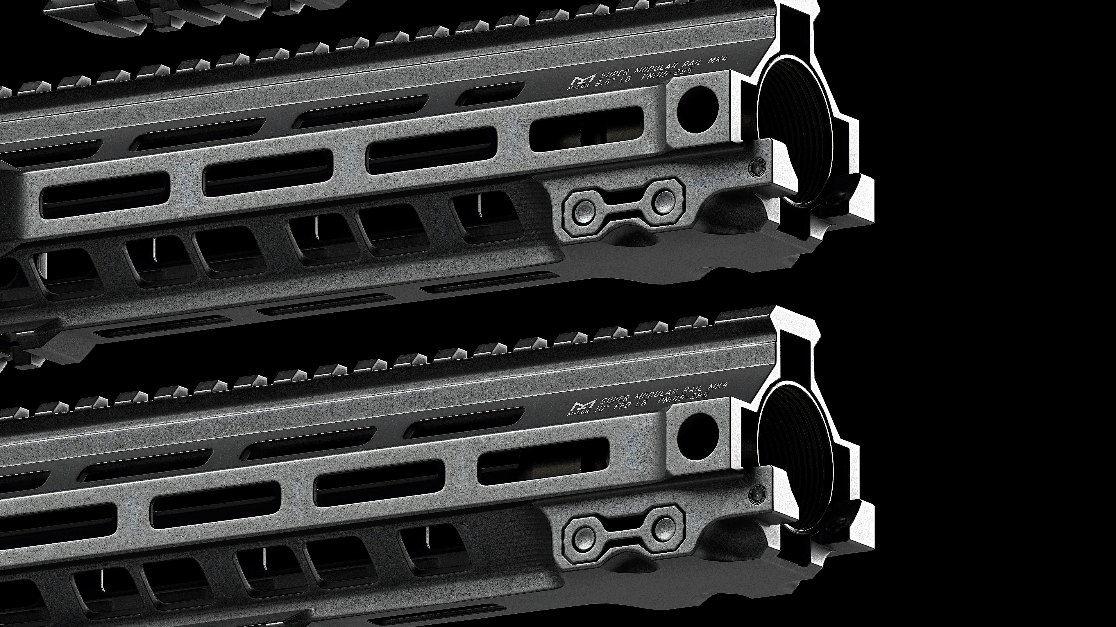Geissele Super Modular Rail MK4 M-LOK Low-poly 3D model_10