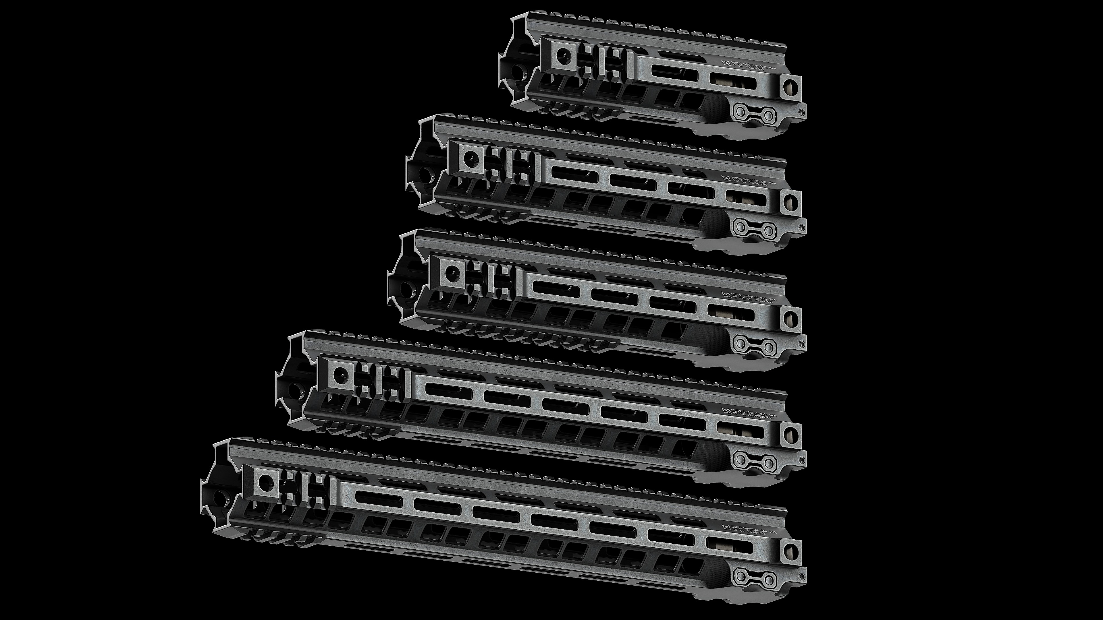Geissele Super Modular Rail MK4 M-LOK Low-poly 3D model_8