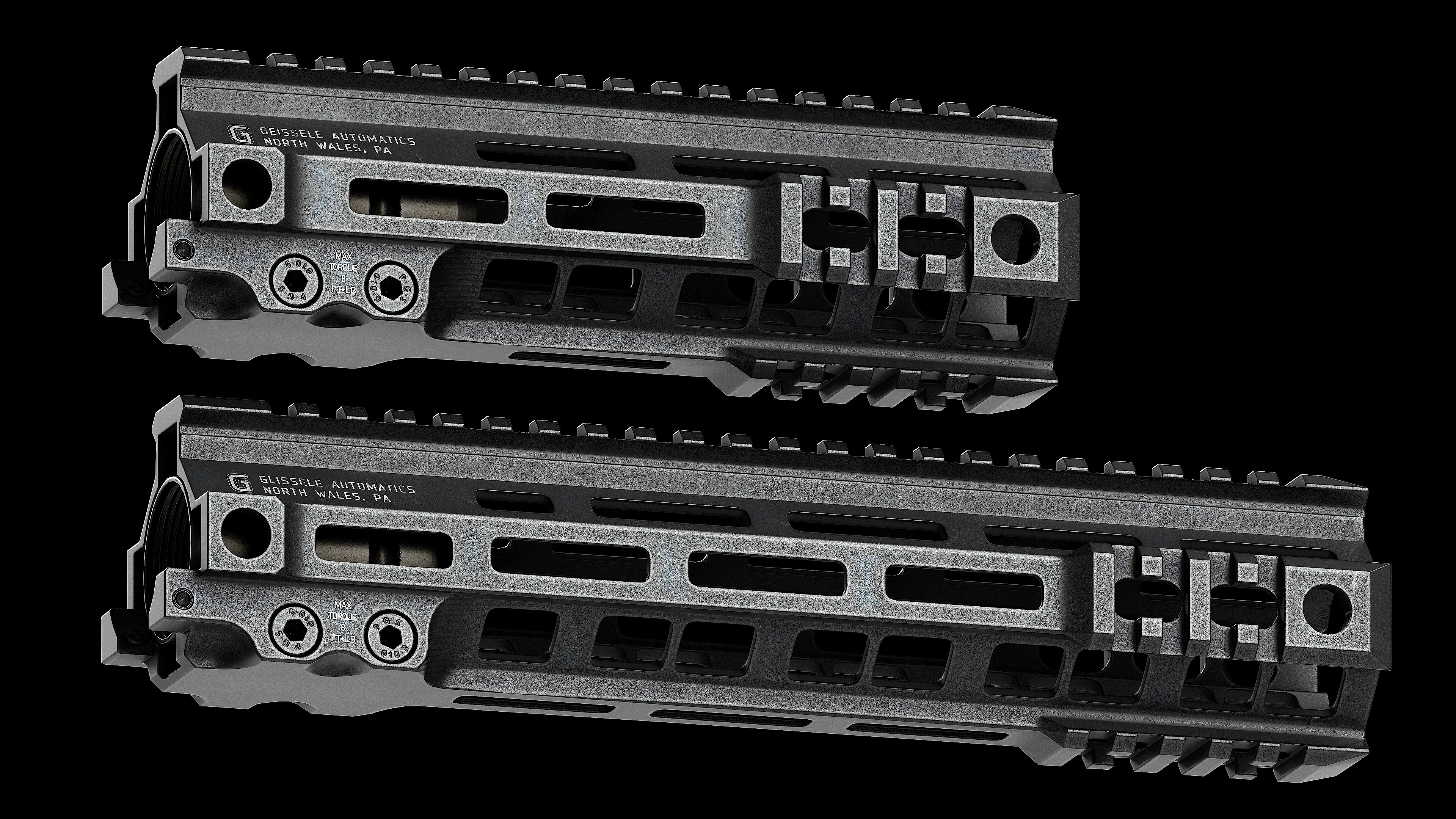Geissele Super Modular Rail MK4 M-LOK Low-poly 3D model_2