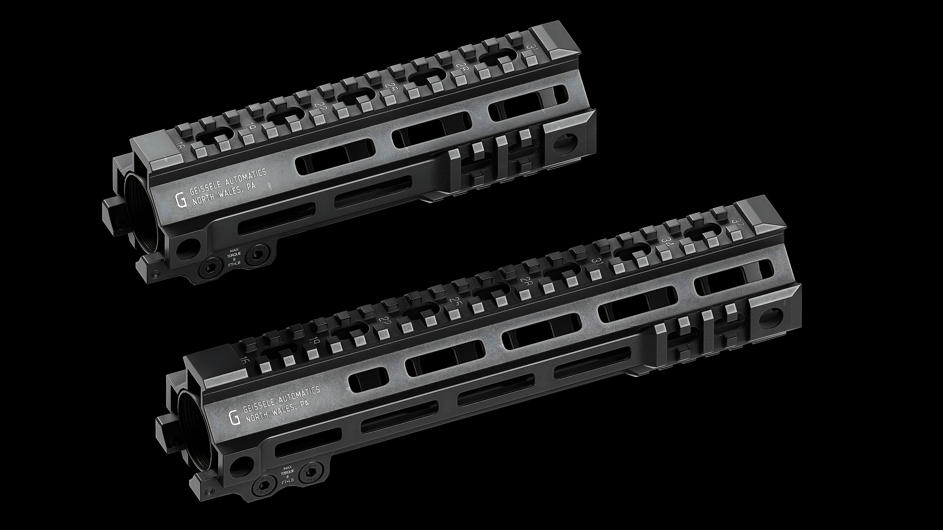 Geissele Super Modular Rail MK4 M-LOK Low-poly 3D model_3