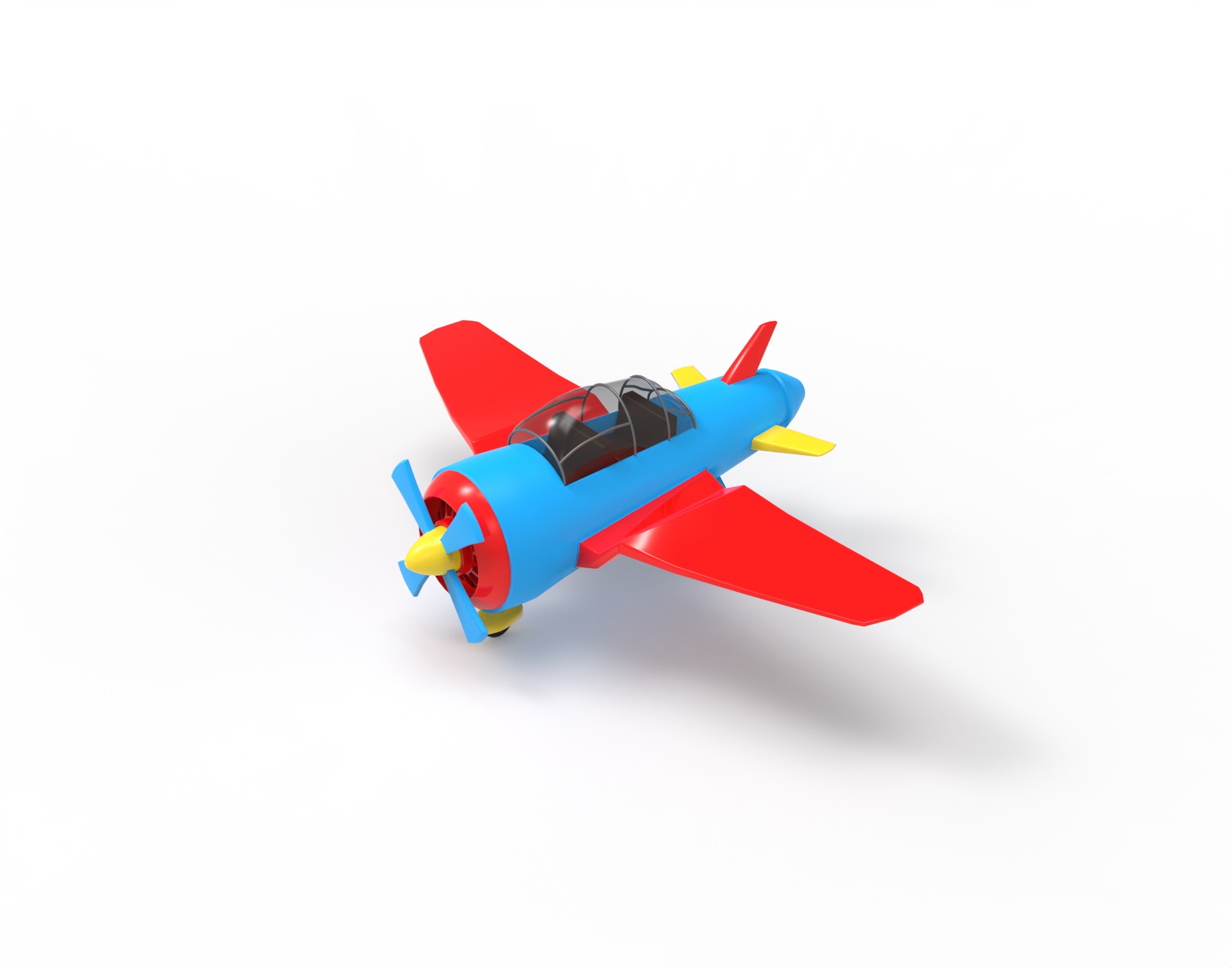 Cartoon Jetster 3D model_2