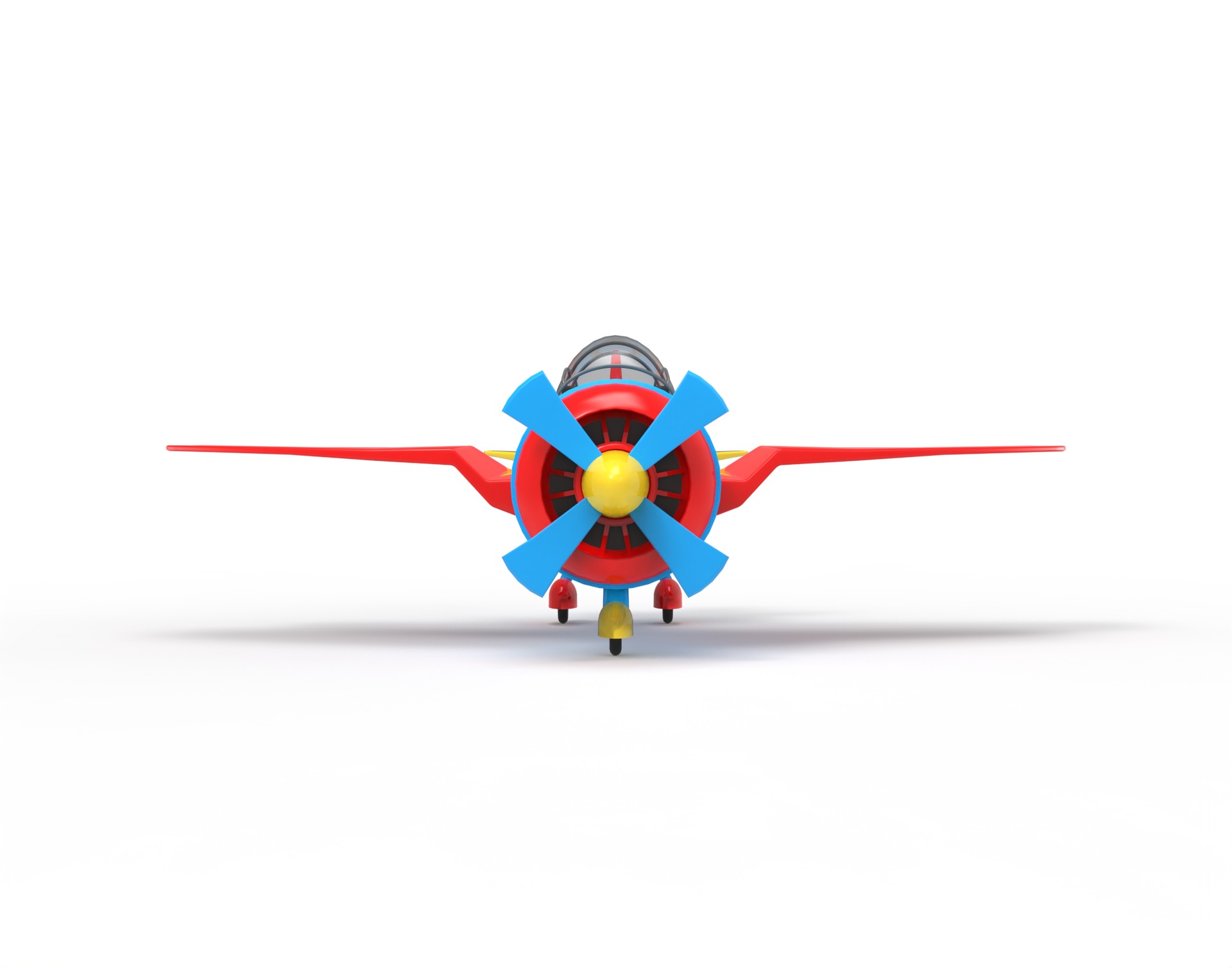 Cartoon Jetster 3D model_3