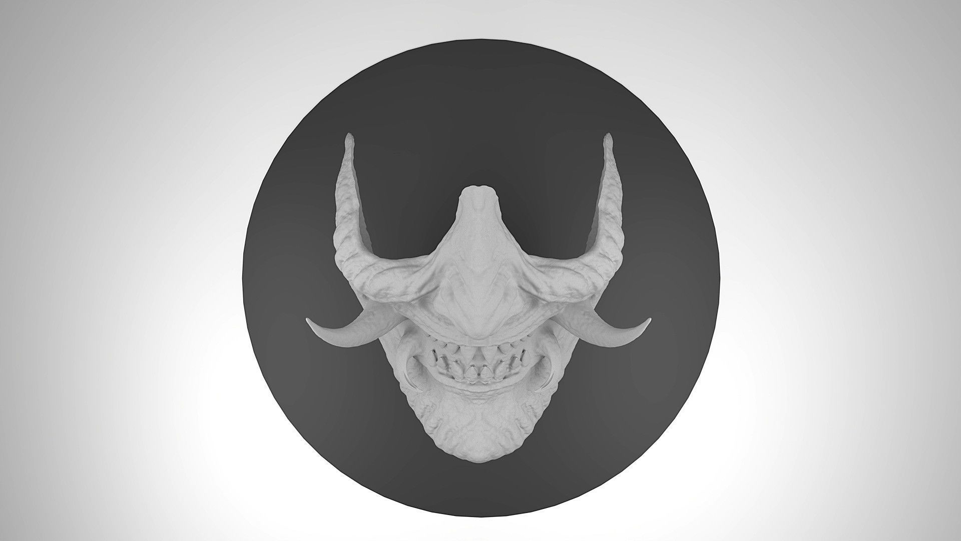 Oni Demon Mask 3D print model_3