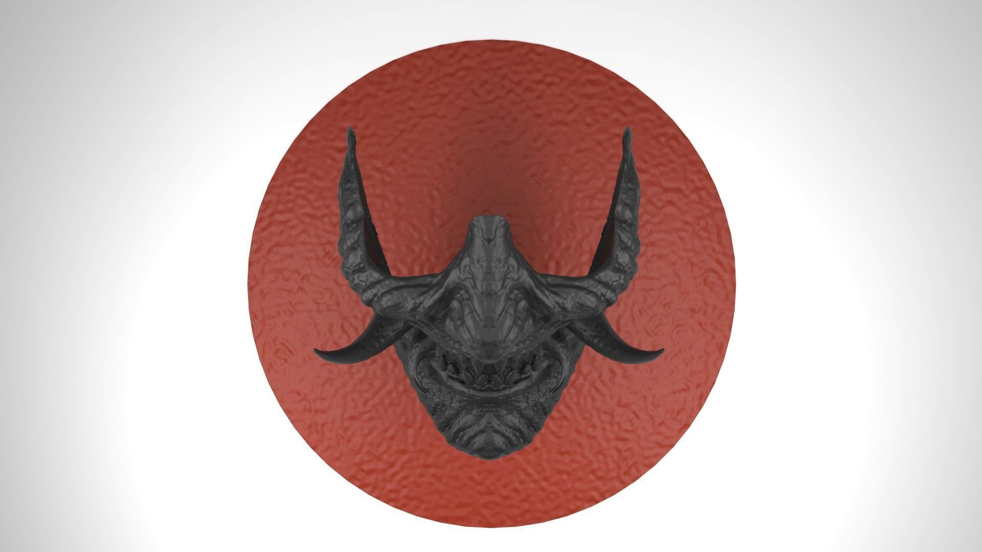 Oni Demon Mask 3D print model_2