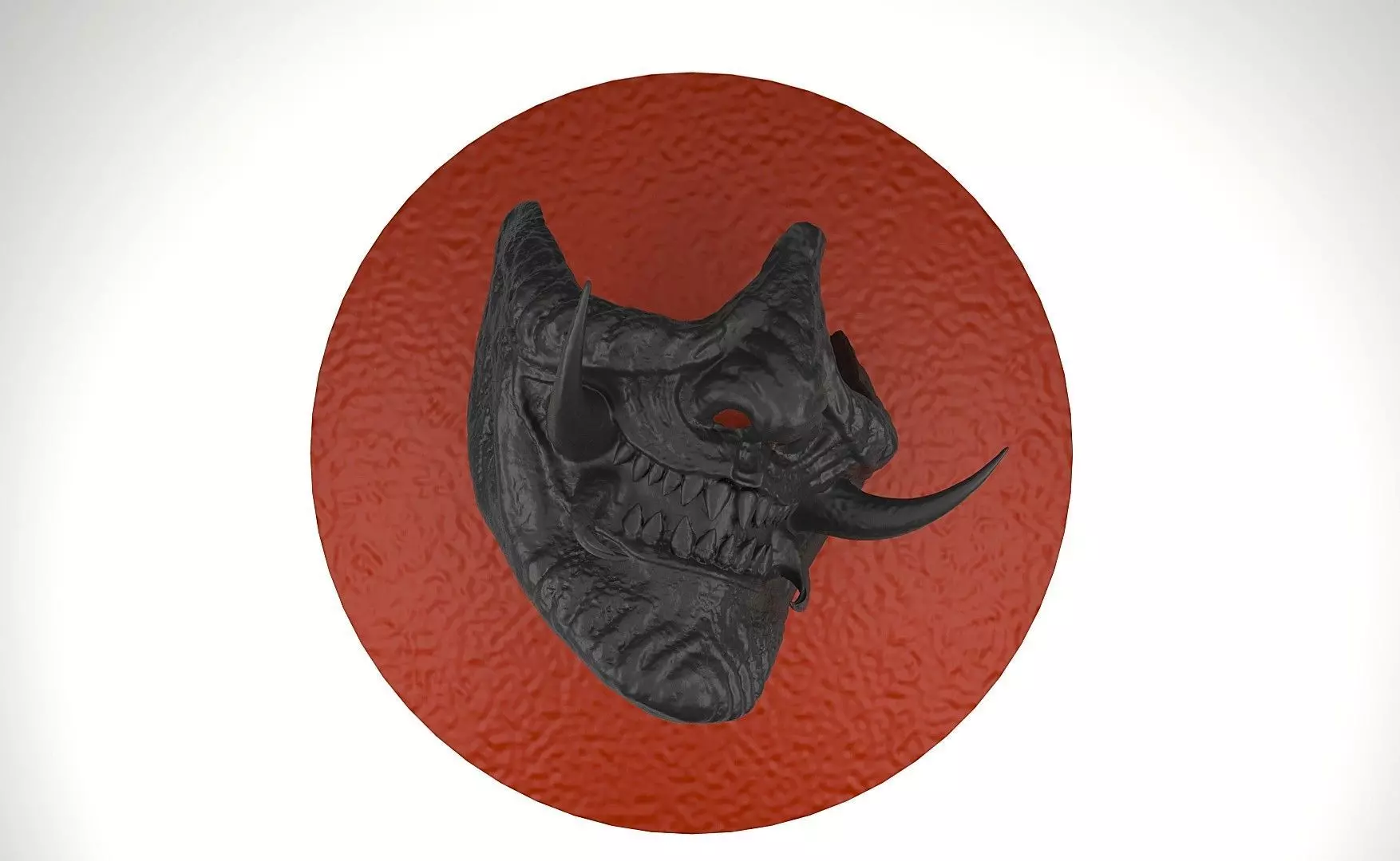 Oni Demon Mask 3D print model_0