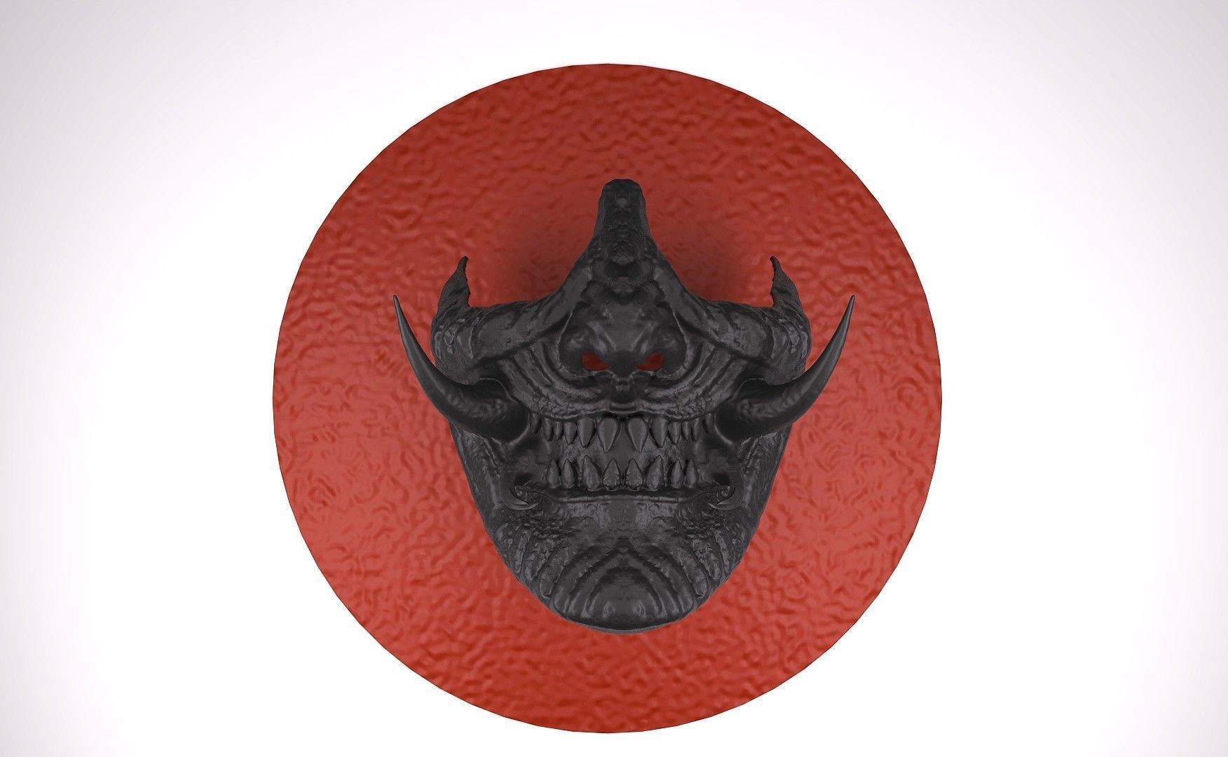 Oni Demon Mask 3D print model_1
