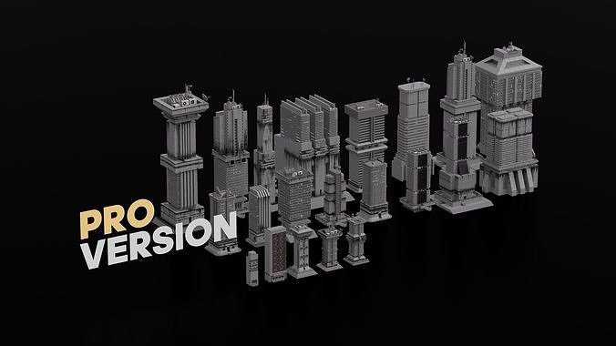 Concrete Brutalism - 3D Building asset 3D model 6