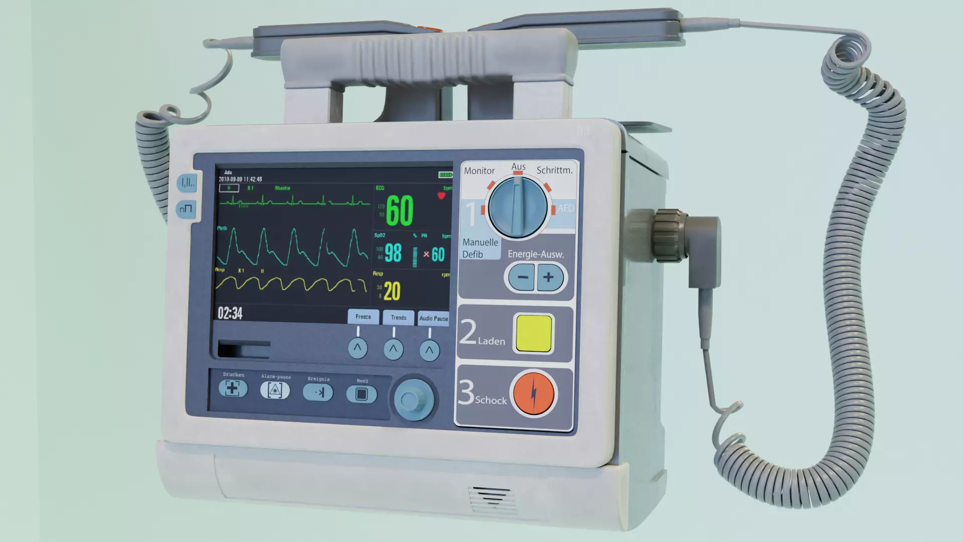 Defibrillator 3D model_0