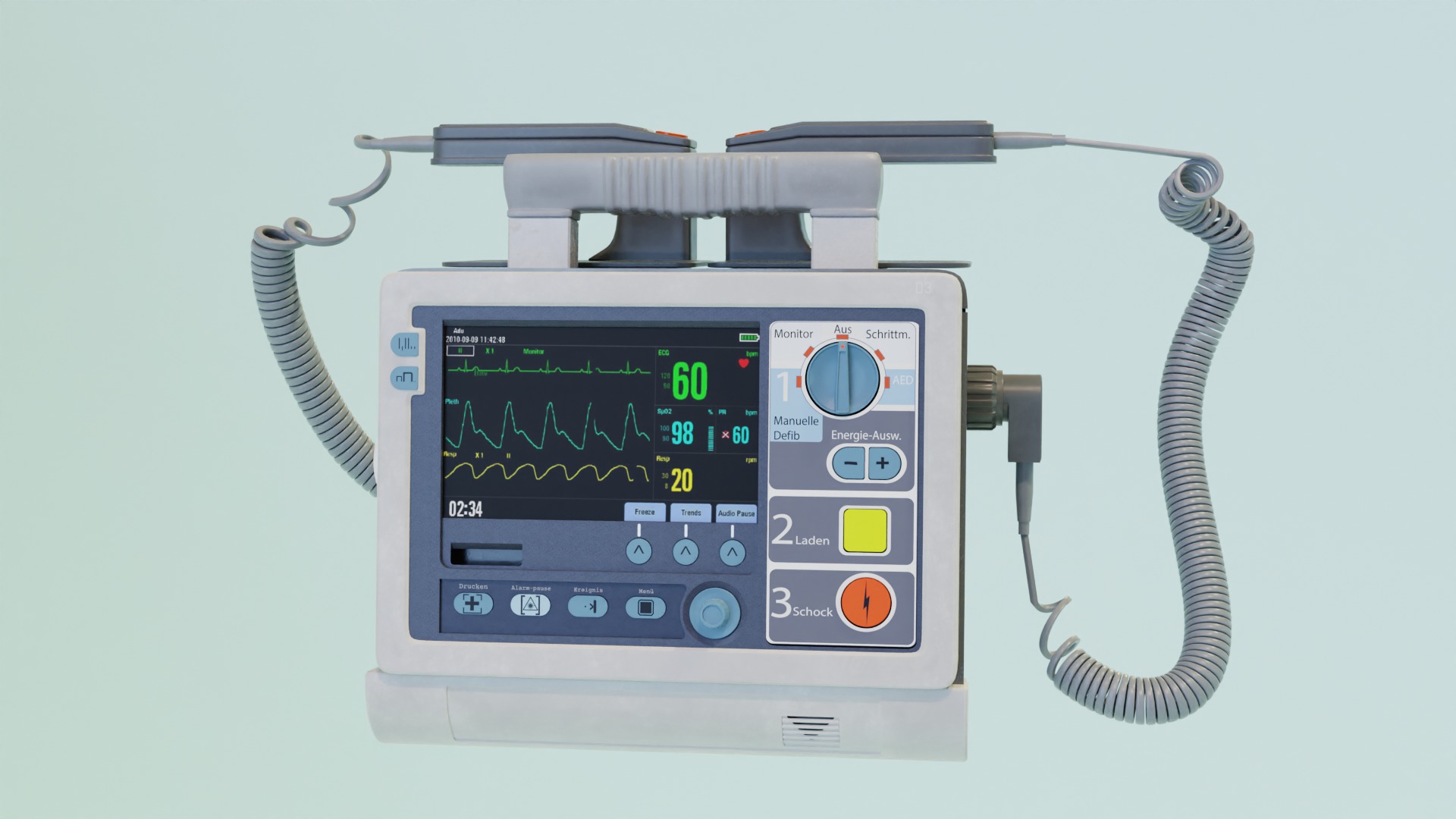 Defibrillator 3D model_1