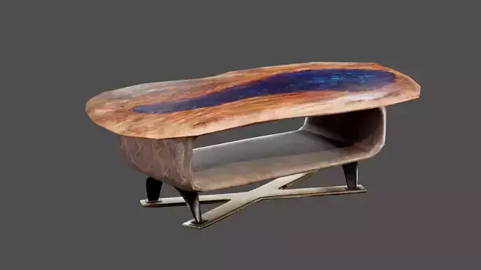 Wooden Epoxy Small Table 
