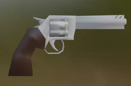 Revolver - Low Poly model Low-poly 3D model_0