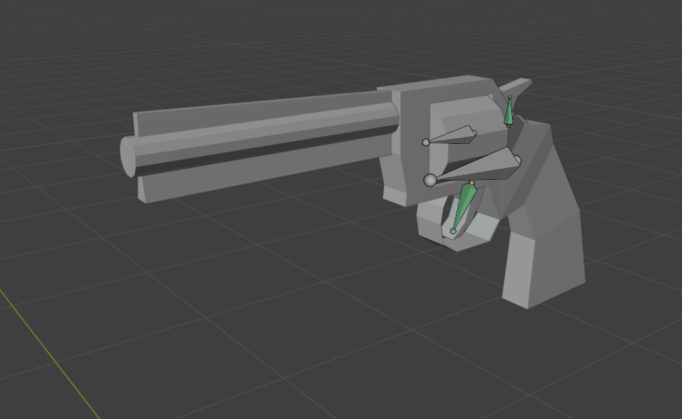 Revolver - Low Poly model Low-poly 3D model_1