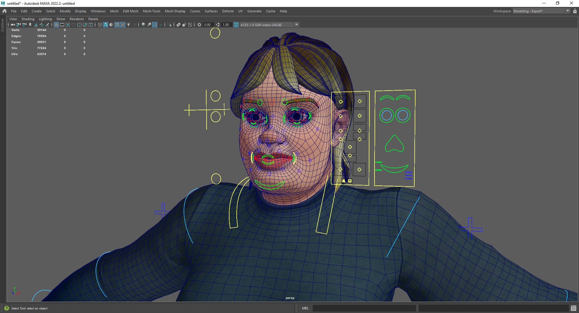 Everyday Outfit Plus-Size Jeans Female Model  Stylized Character Low-poly 3D model_24