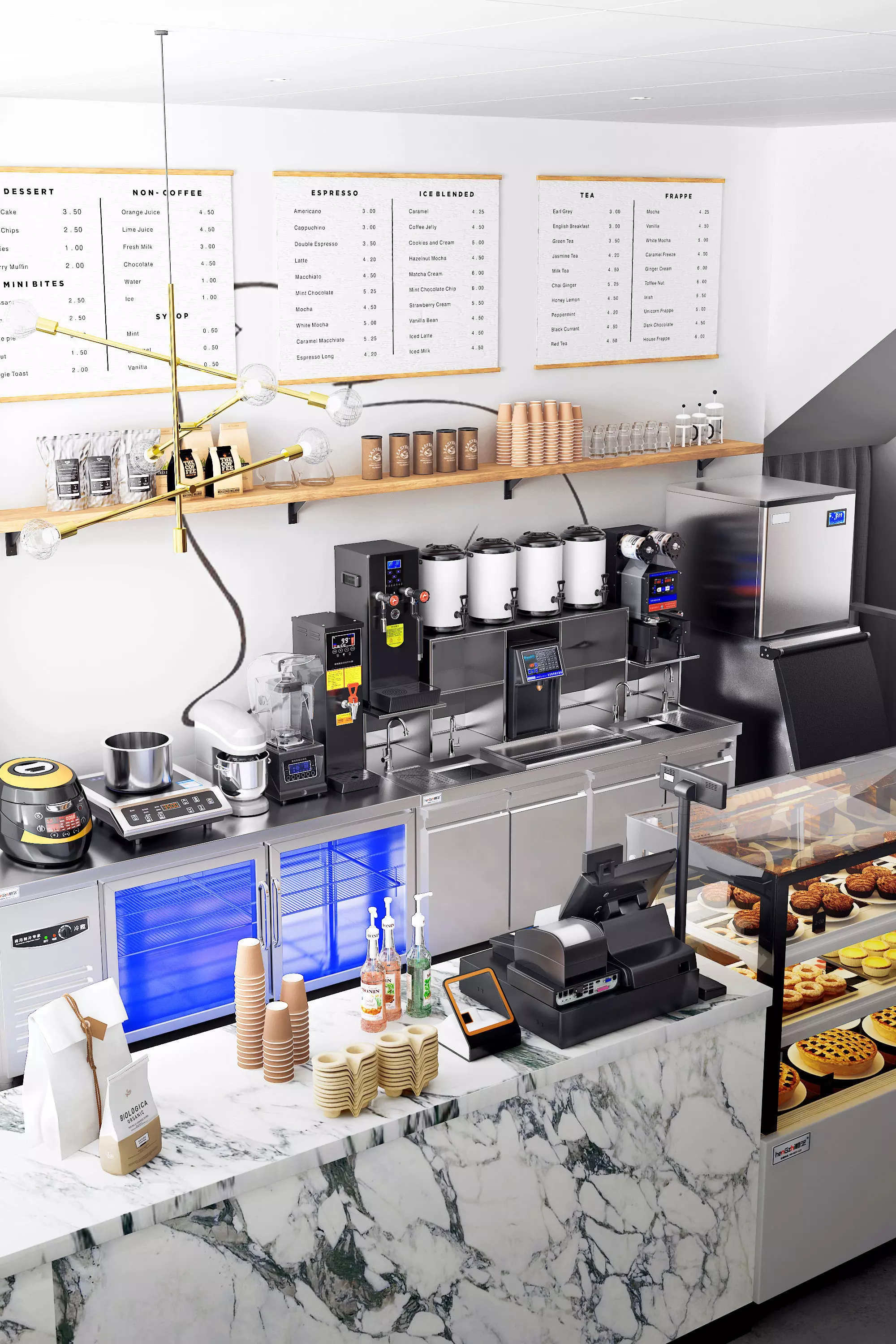 Milk tea shop 27 3D model_0