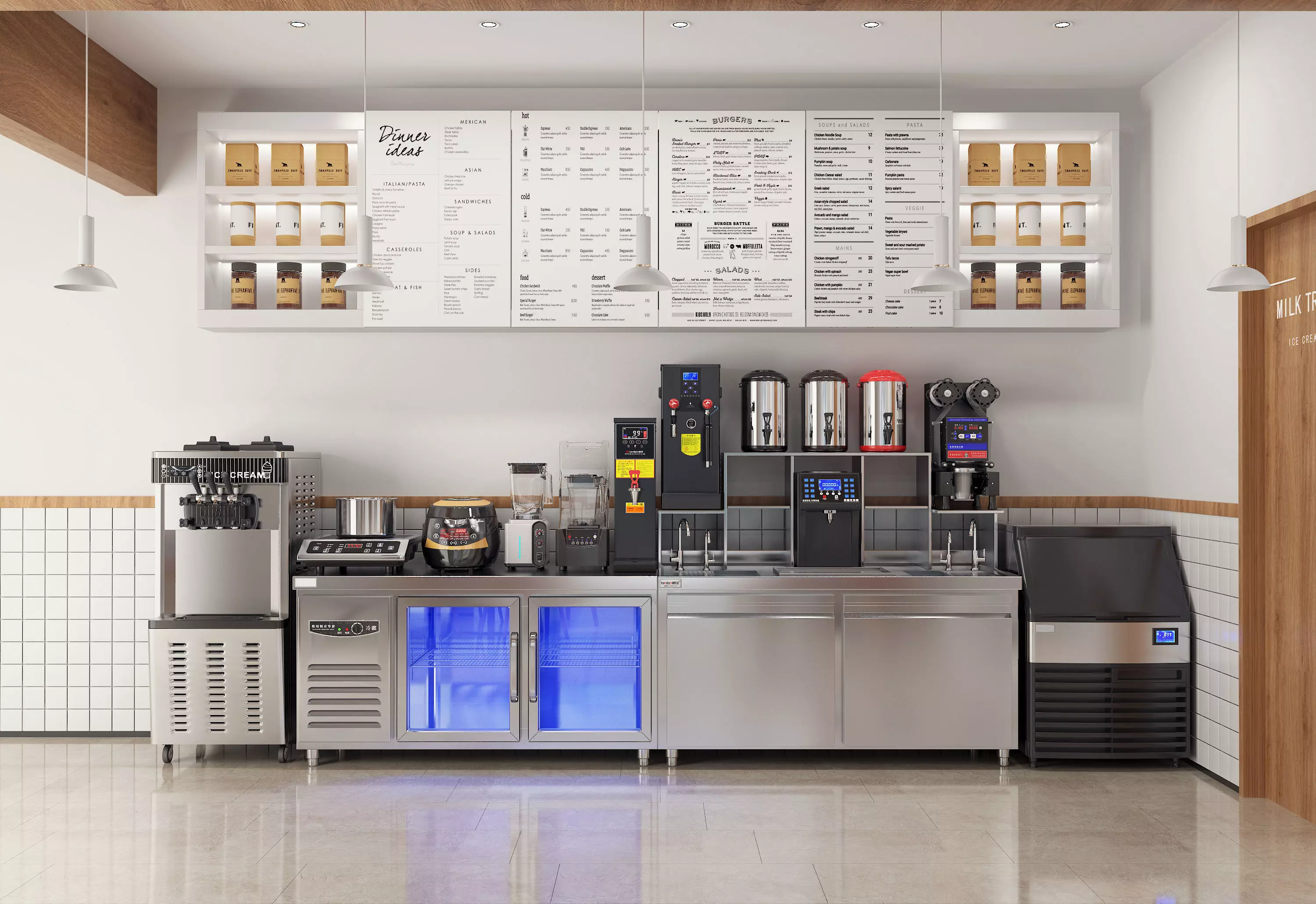 Five-star hotel front desk 11 3D model_0