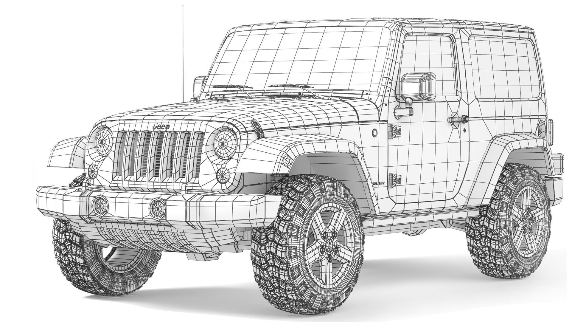 Jeep Wrangler Rubicon 2007 3D model_8