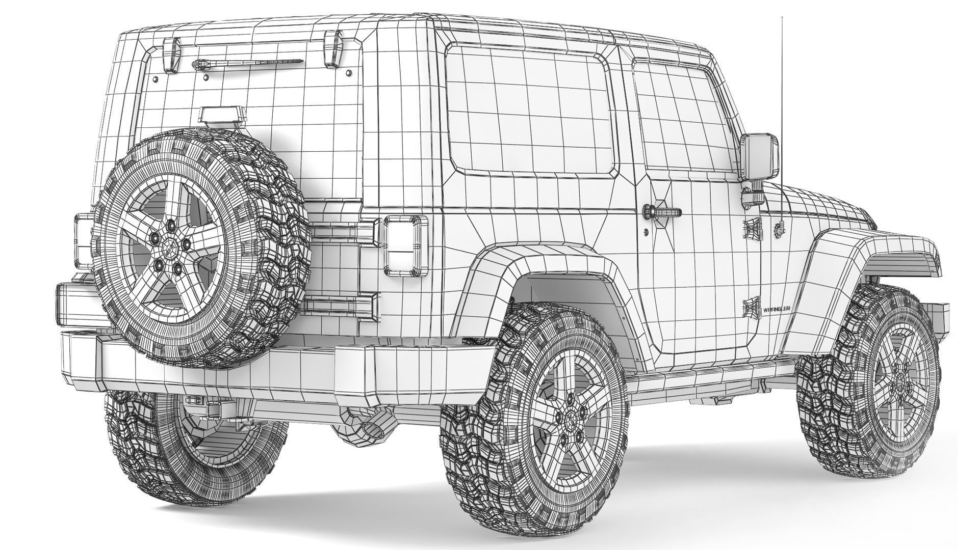 Jeep Wrangler Rubicon 2007 3D model_9