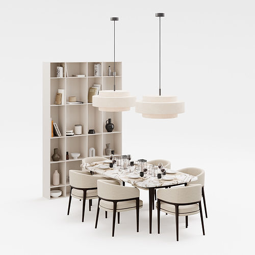Archmodels vol 293 - dining furniture sets 3D model 6