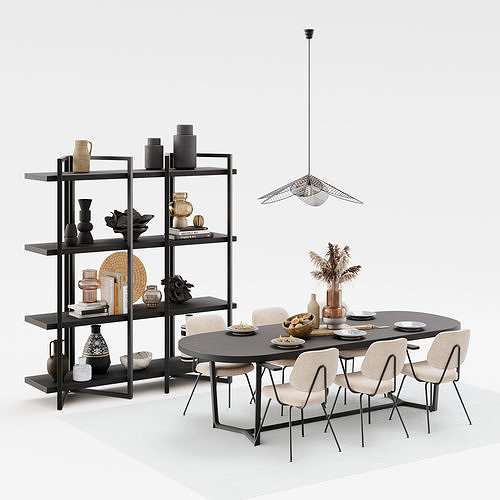 Archmodels vol 293 - dining furniture sets 3D model 5