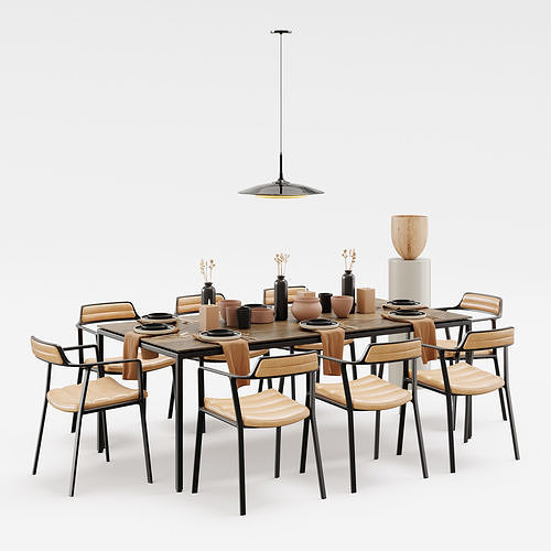 Archmodels vol 293 - dining furniture sets 3D model 7