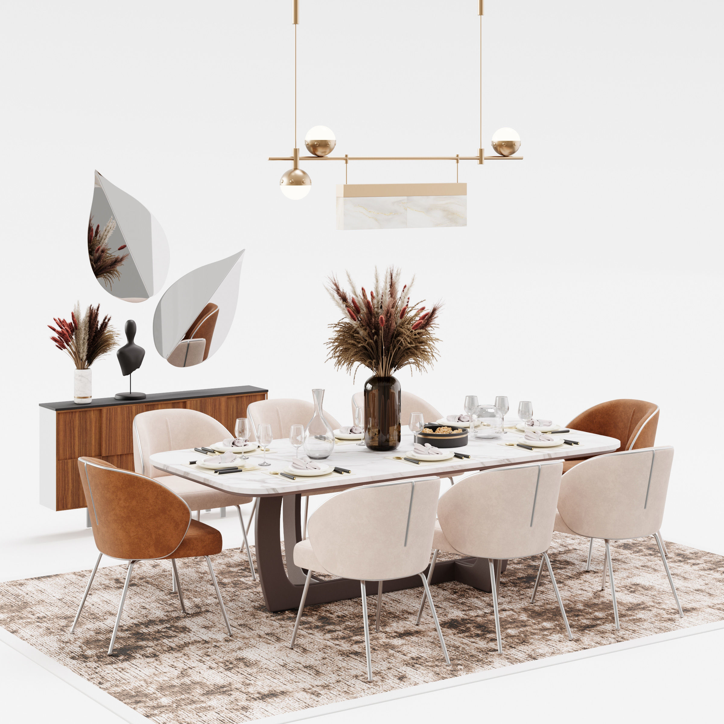 Archmodels vol 293 - dining furniture sets 3D model_8