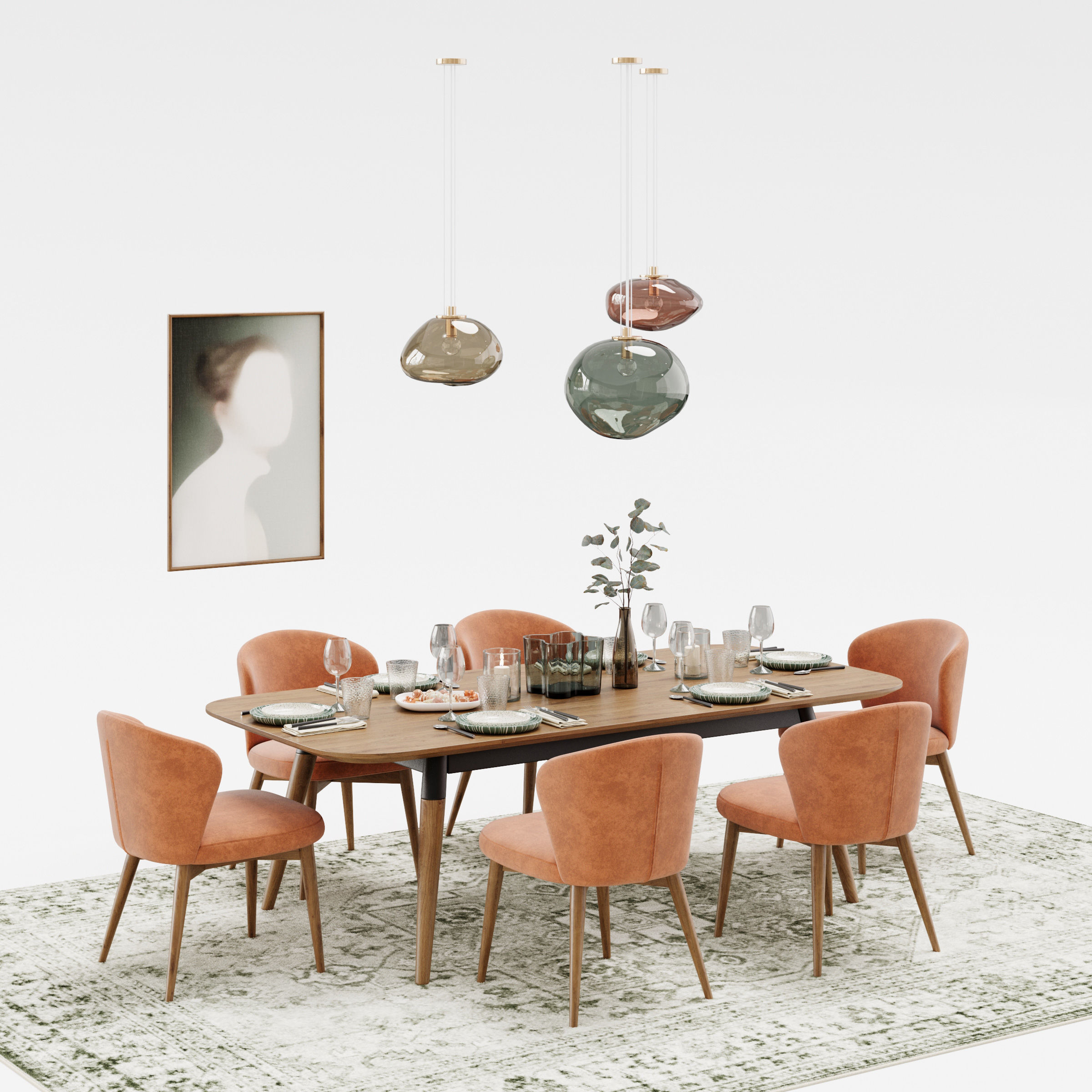 Archmodels vol 293 - dining furniture sets 3D model_9