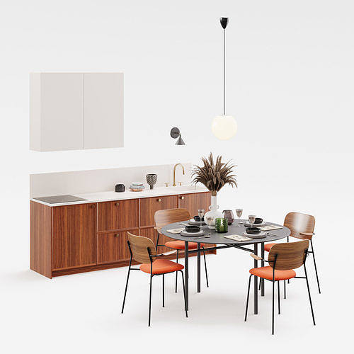 Archmodels vol 293 - dining furniture sets 3D model 4
