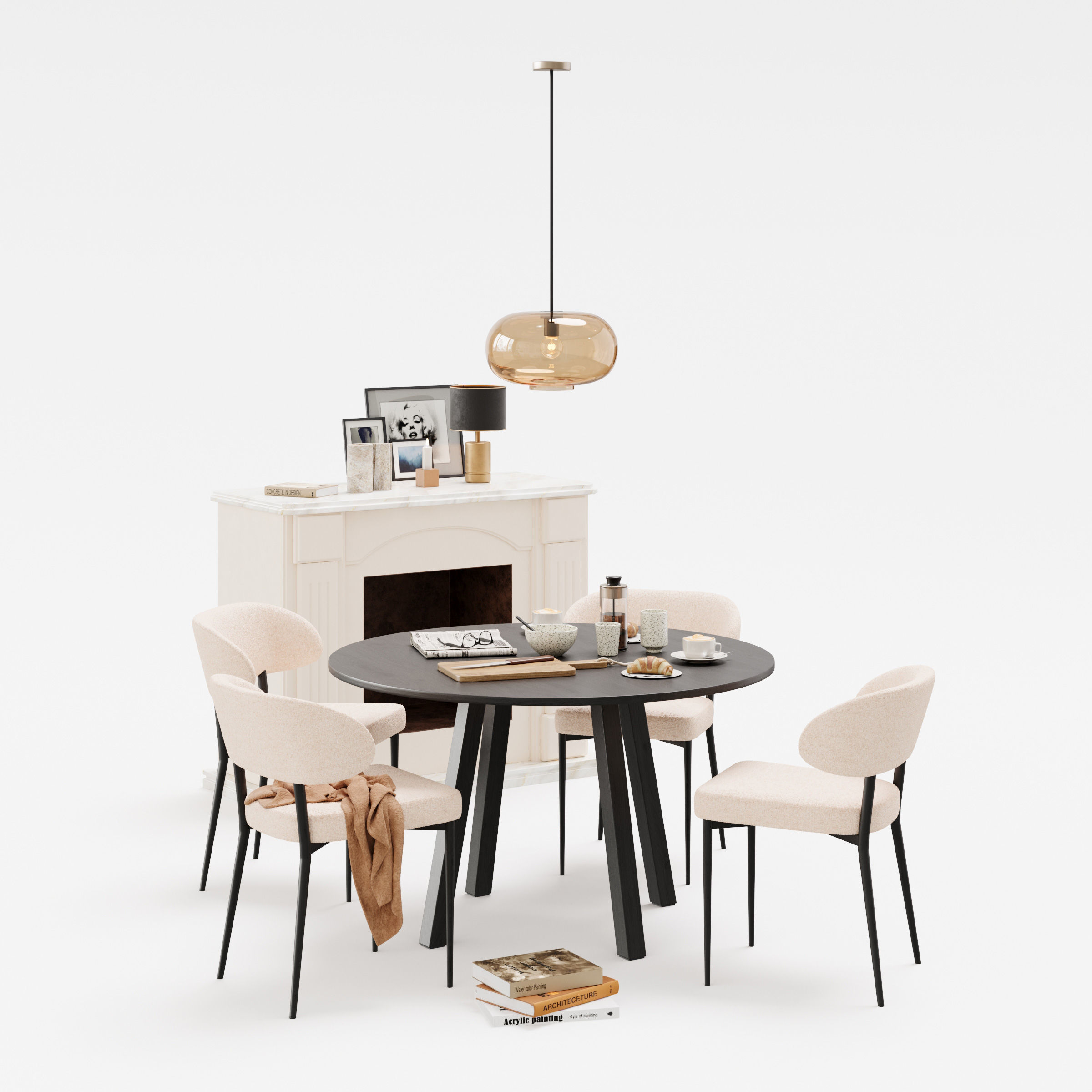 Archmodels vol 293 - dining furniture sets 3D model_17