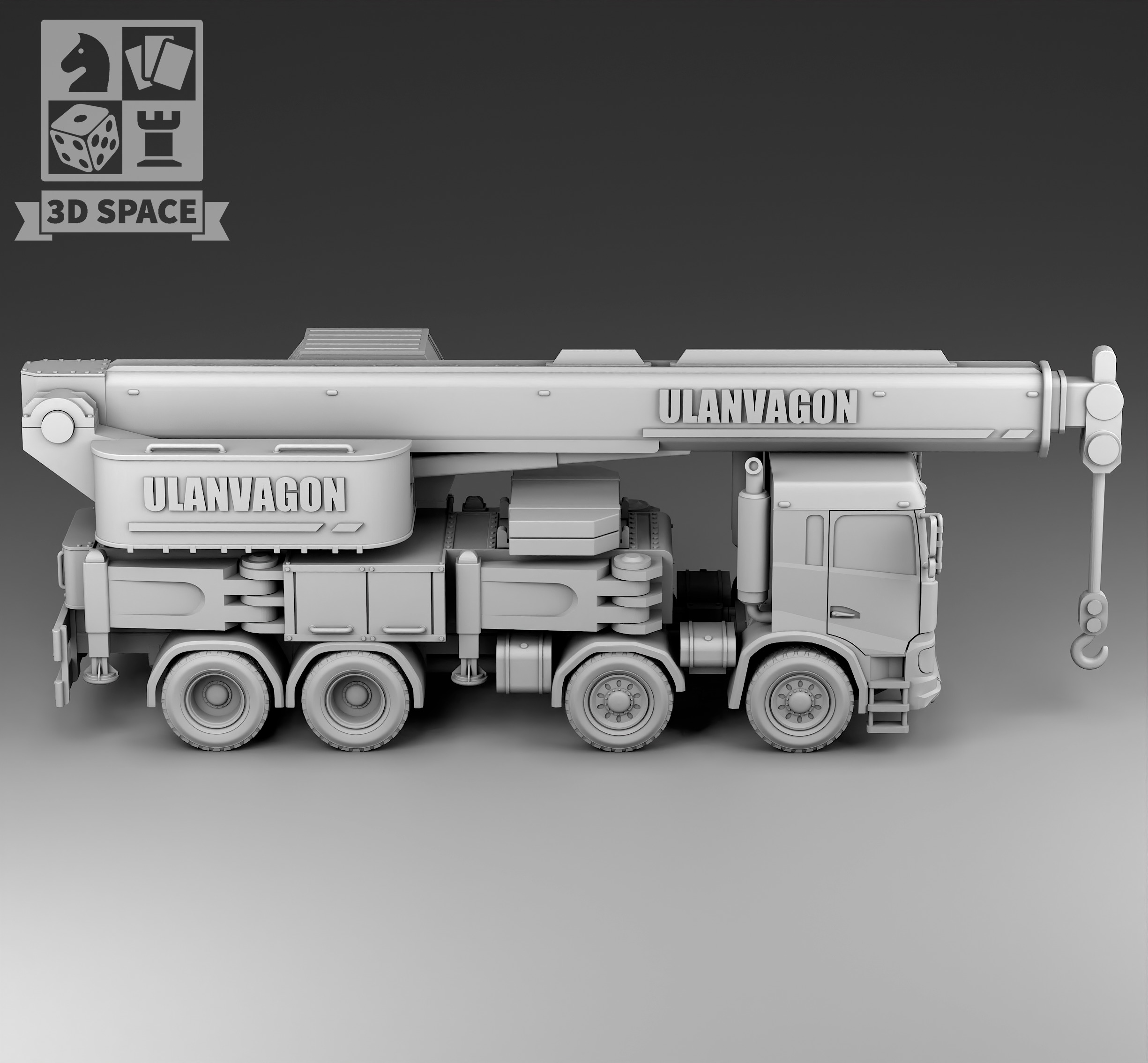 truck crane 3D print model_2