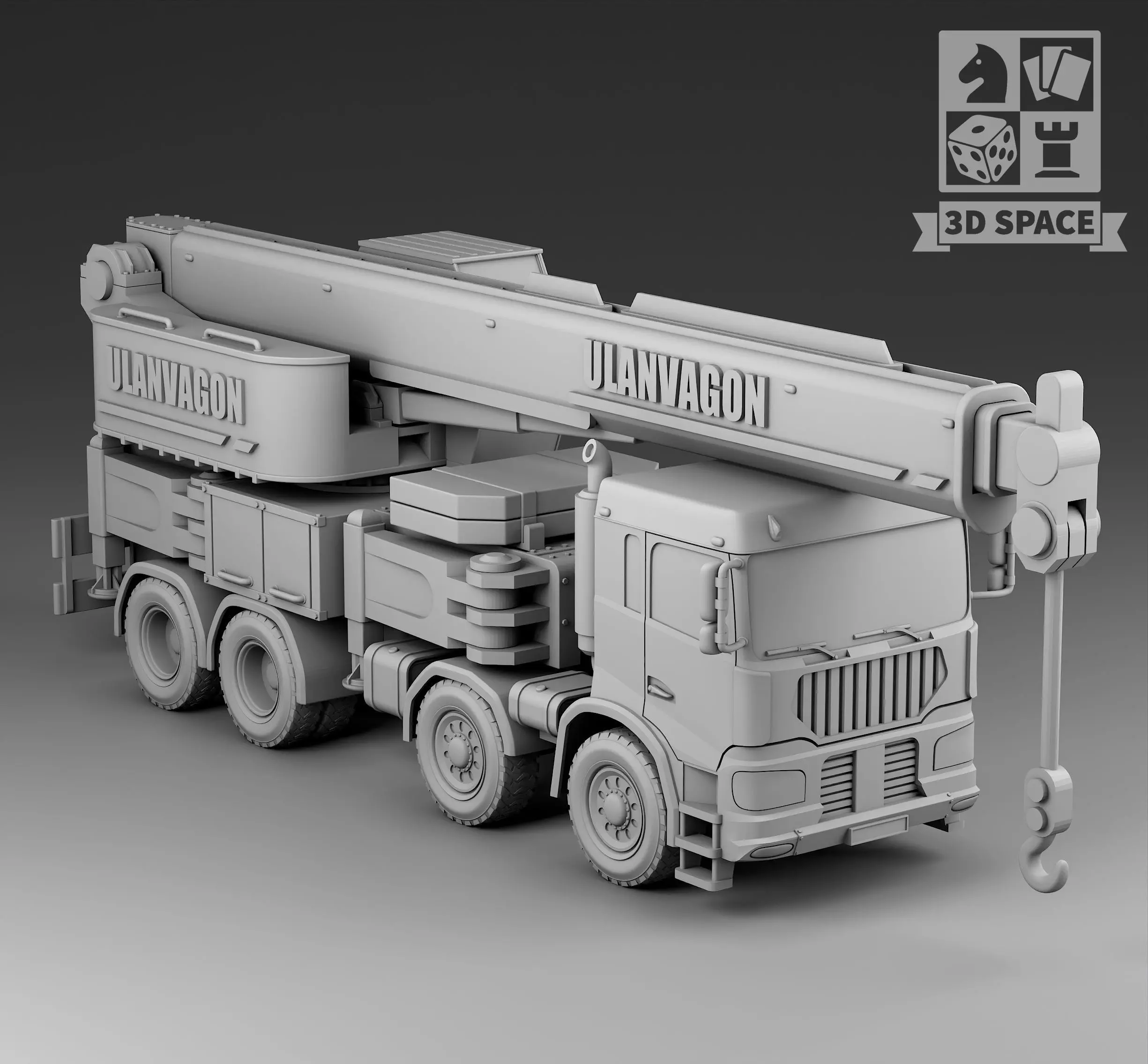 truck crane 3D print model_0