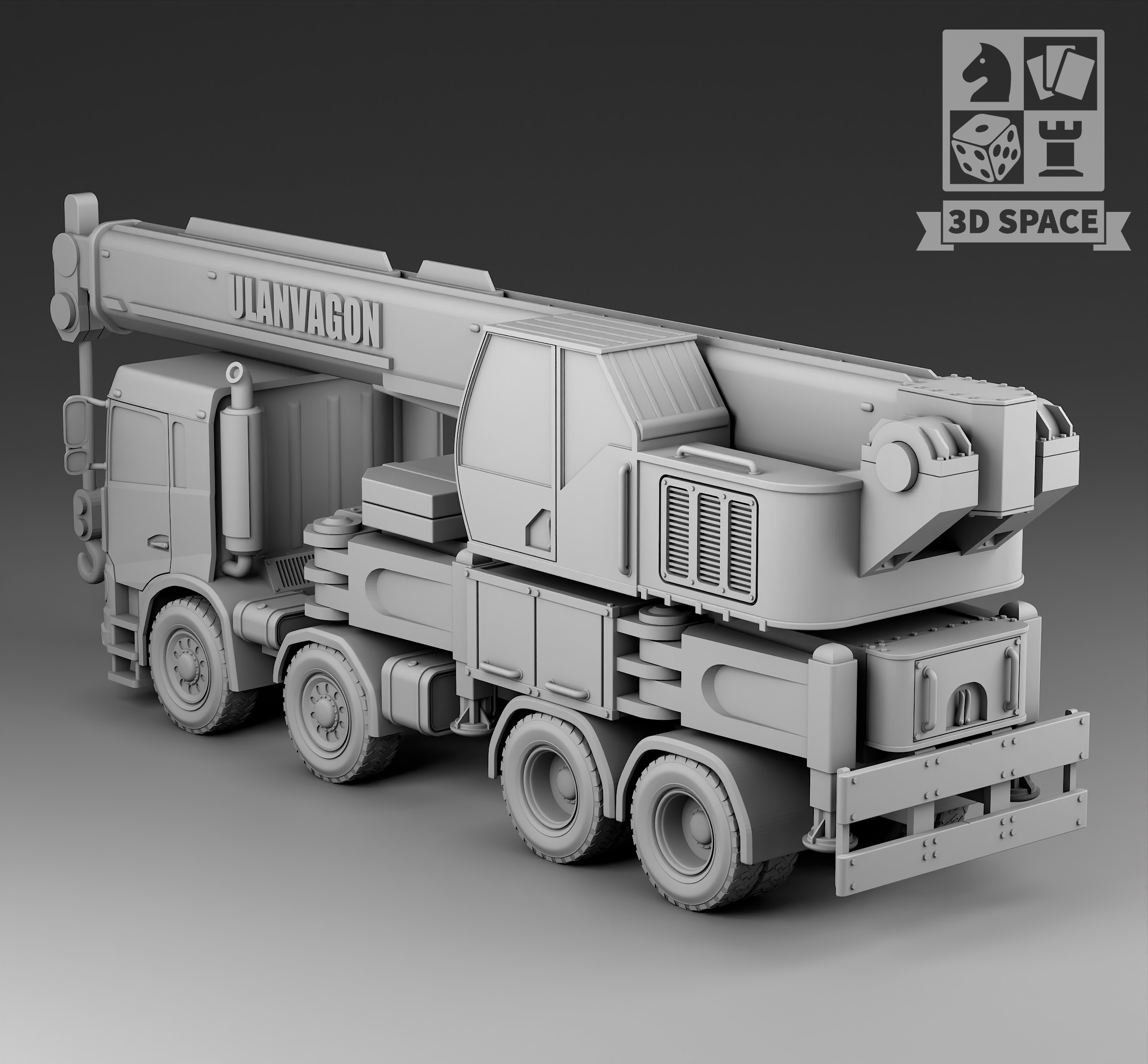 truck crane 3D print model_1