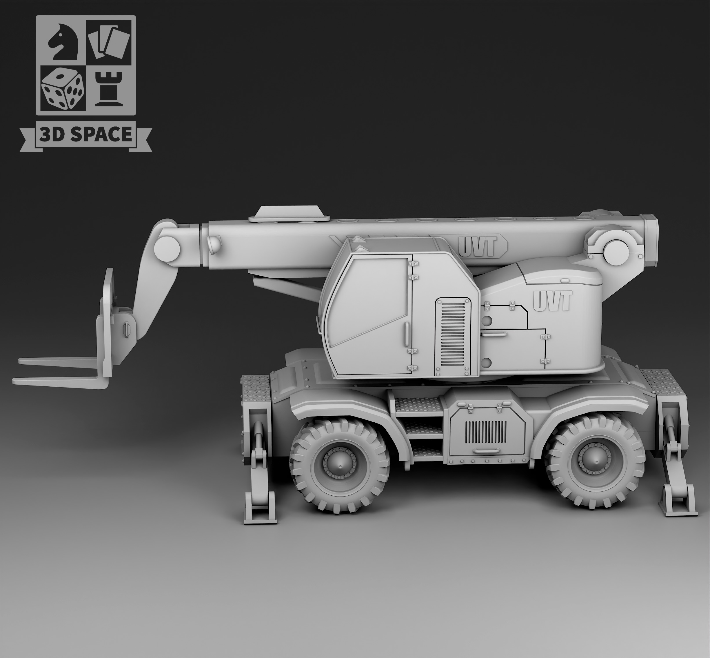 telescopic loader 3D print model_2