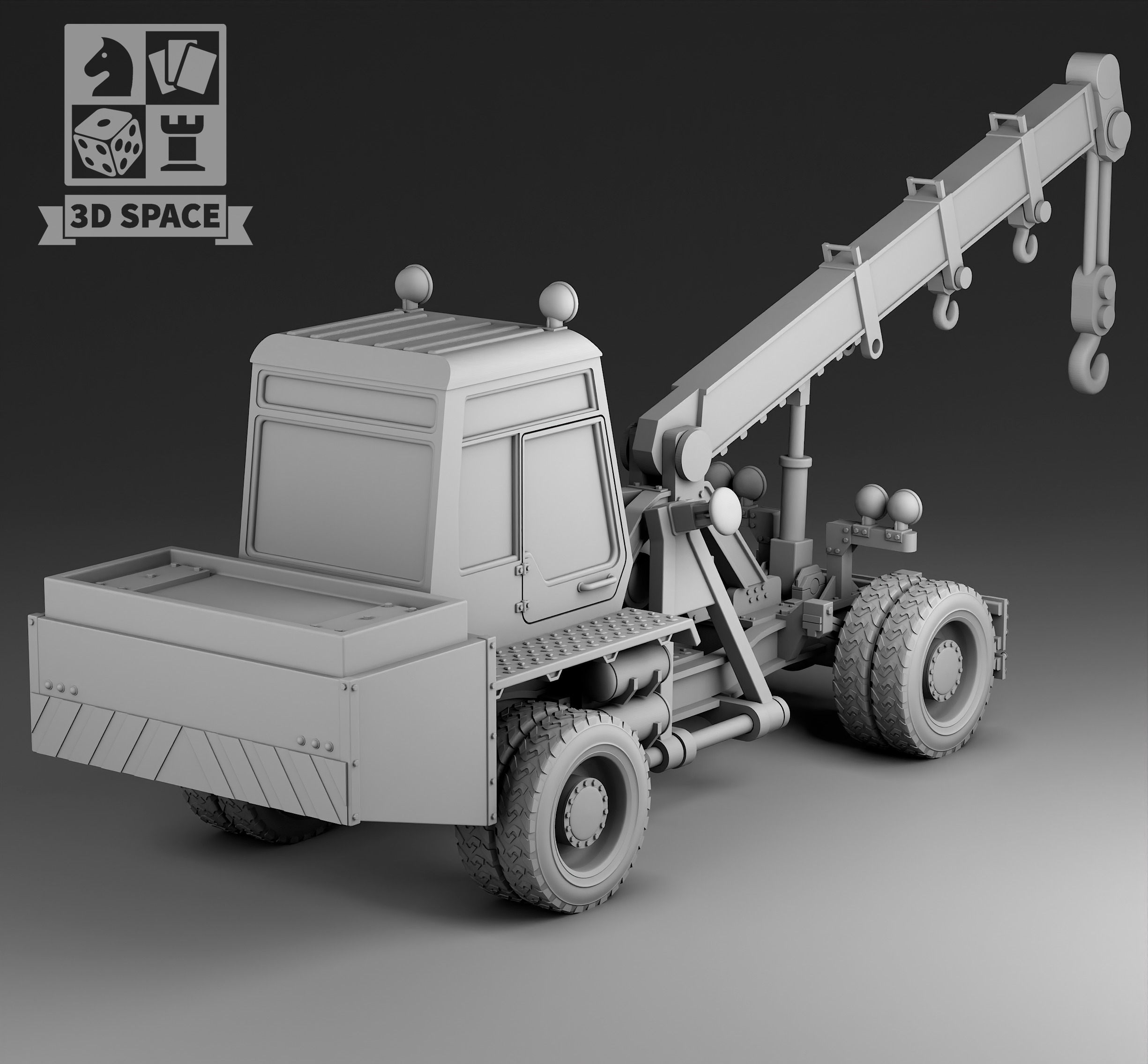 lifting crane 3D print model_1