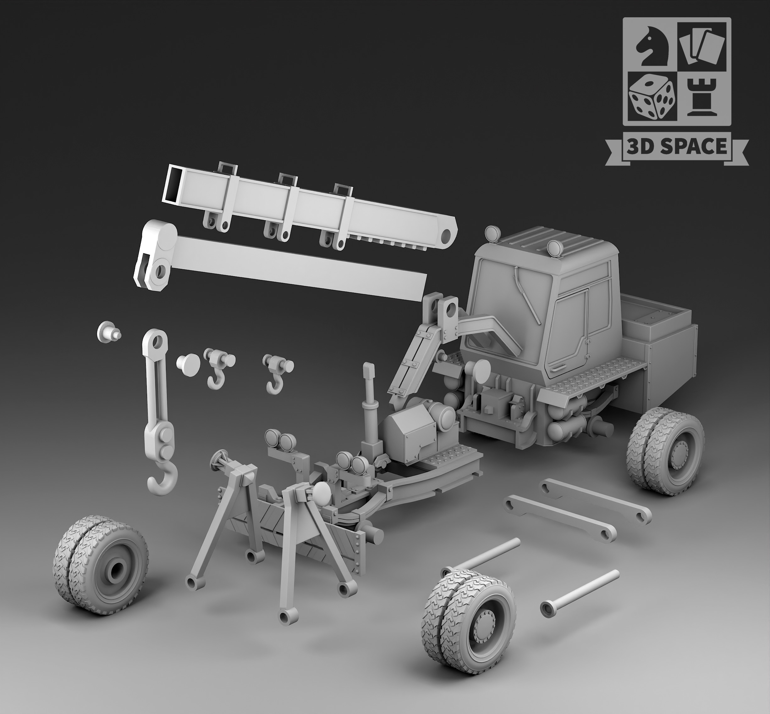 lifting crane 3D print model_3