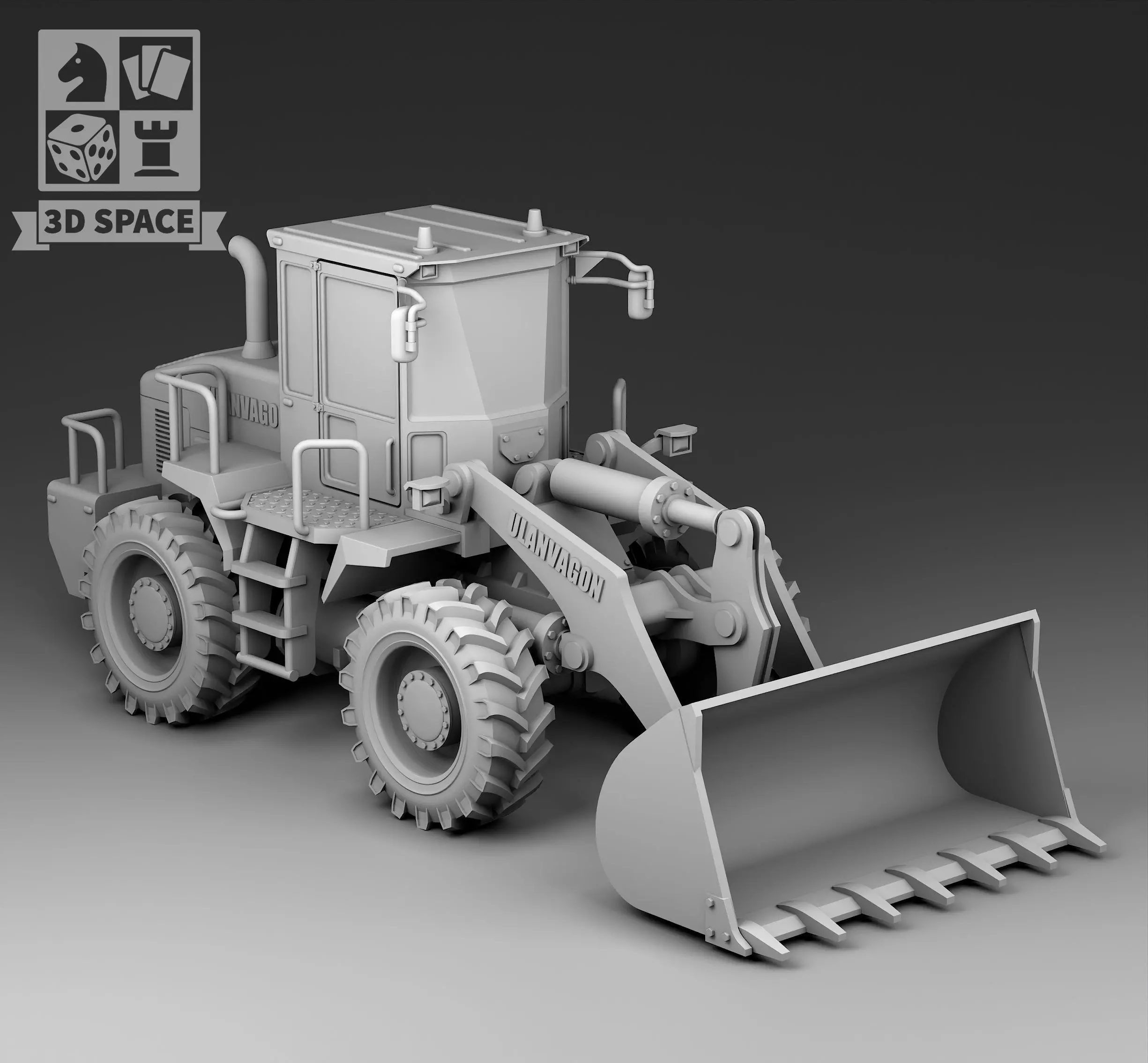 front loader 3D print model_0