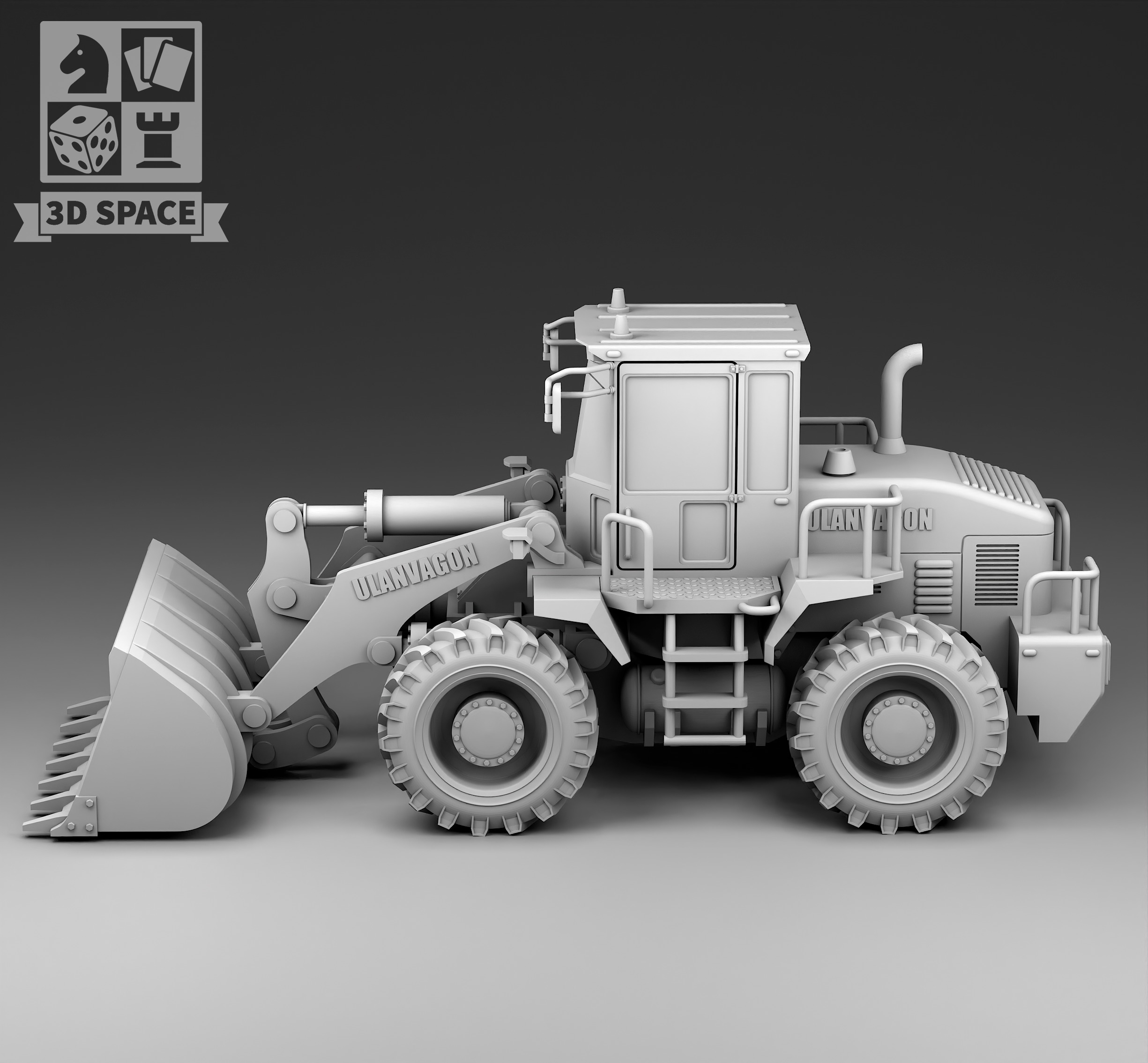 front loader 3D print model_2
